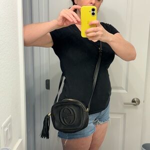 Gucci Black Leather Crossbody Bag